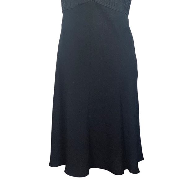 Evan Piccone Black Dress w Gathered V-Neck in Front and Back & Jeweled P… - Picture 6 of 14